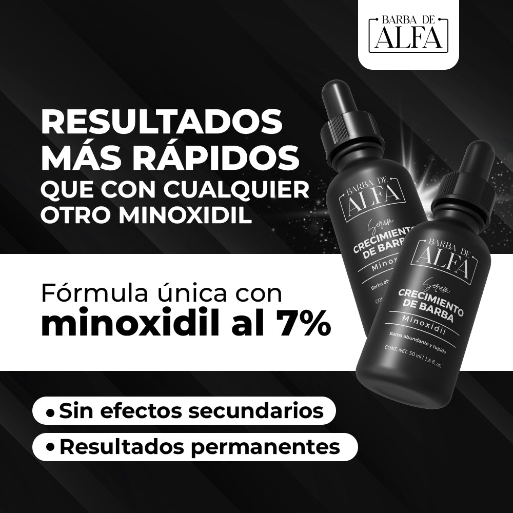 Barba de alfa Minoxidil 7%