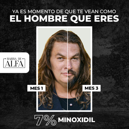 Barba de alfa Minoxidil 7%